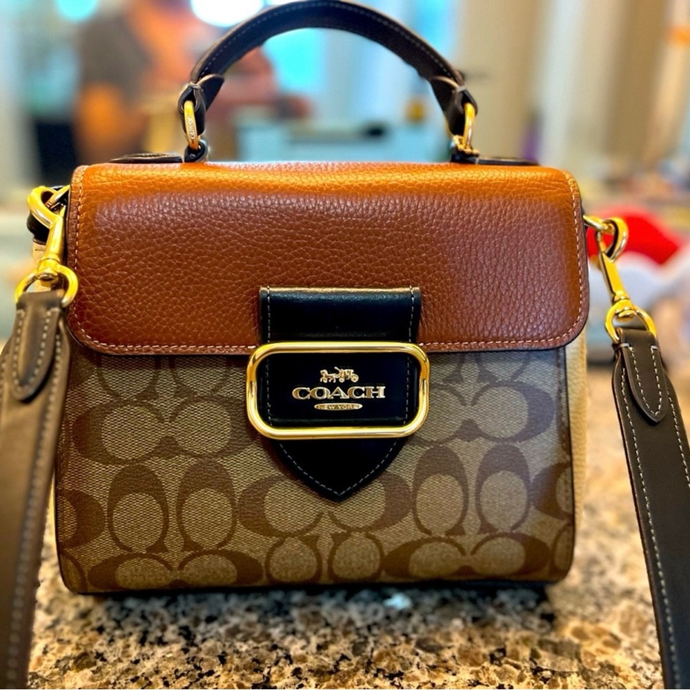COACH Morgan Top Handle Satchel in Colorblock
Signature Canvas